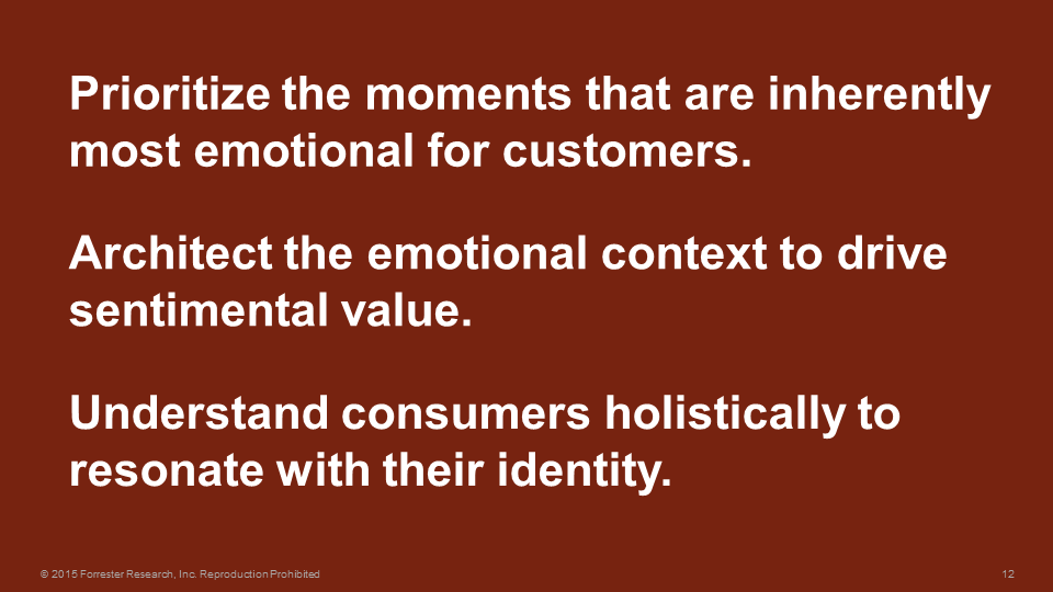 forrester's tweet photo. Three key #customexperience lessons from brands that inspire postive emotion: #ForrForum #CX https://t.co/Tuf1lKSKrm