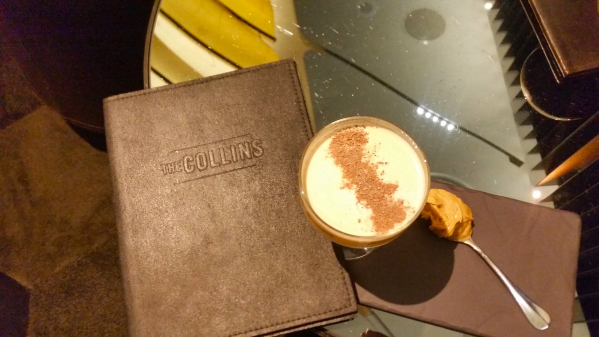 CasssCorner's tweet photo. Gorgeous Cocktail - Peanut Butter Flip - at @TheCollinsBar https://t.co/Xkp3OGQycP