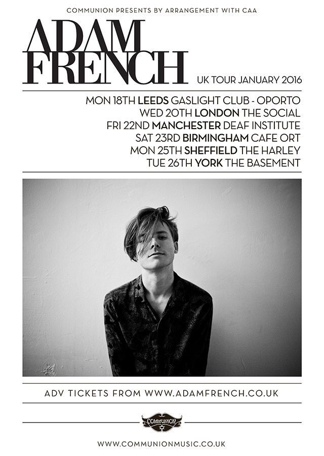 AdamFrenchUK's tweet photo. Friends, I'm please to announce that my first UK headline tour goes on sale this Friday at 9am... RT - A x https://t.co/sP9zQiczDz