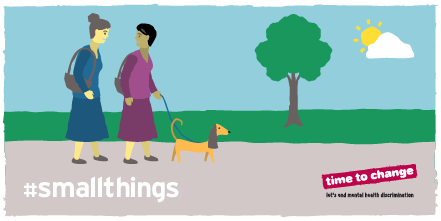 A walk with a friend. #smallthings make a big difference when it comes to mental health: bit.ly/1WBvVmP