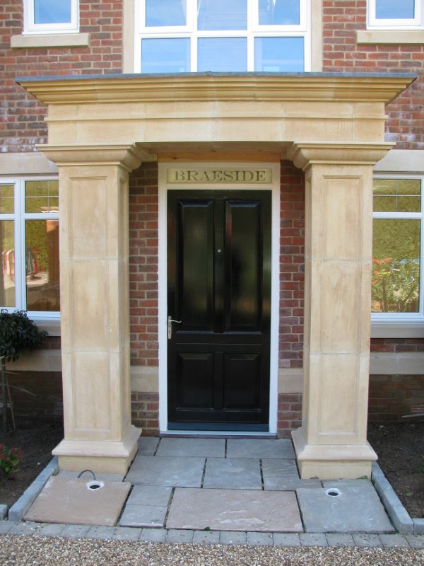 KeyStonework's tweet image. A  Wet-Cast buff portico supplied to a private house in Surrey, Cills, Band &amp;amp; Plinth course have also been used.