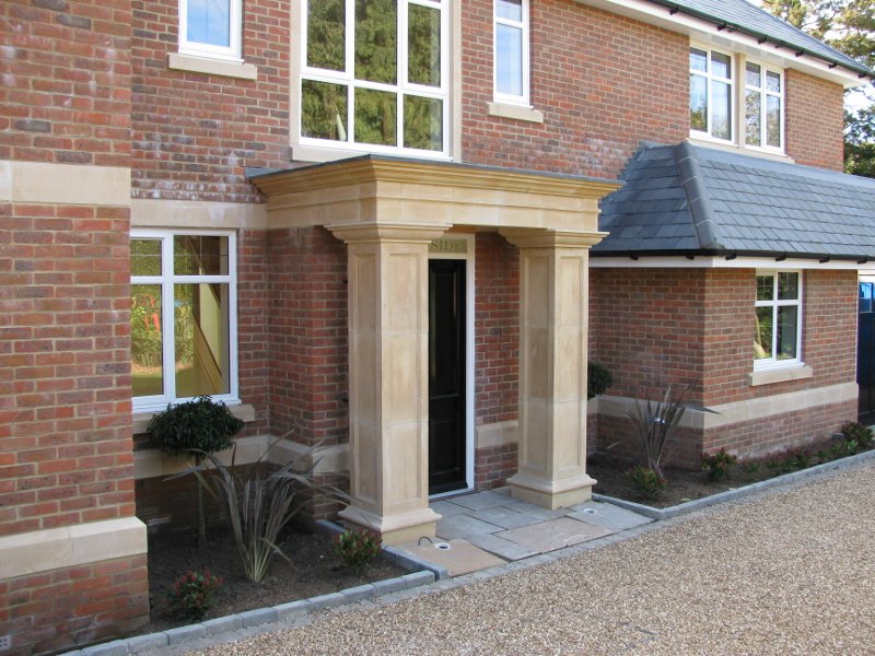 KeyStonework's tweet image. A  Wet-Cast buff portico supplied to a private house in Surrey, Cills, Band &amp;amp; Plinth course have also been used.