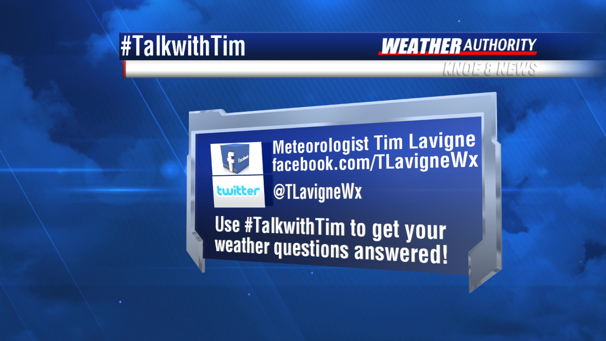 KNOE8's tweet photo. If you have questions regarding the forecast, or other weather questions use #TalkwithTim and i'll answer them! -Tim https://t.co/WKByDvowvq
