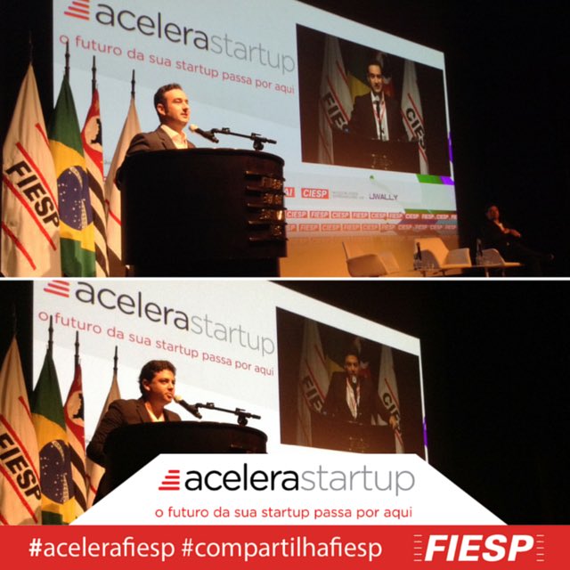 aceleraFIESP's tweet photo. Sylvio Gomide e Bruno Ghizoni, realizam a abertura do 7º  concurso Acelera FIESP, etapa capital.#acelerafiesp #fiesp https://t.co/NnhBSFF1QX