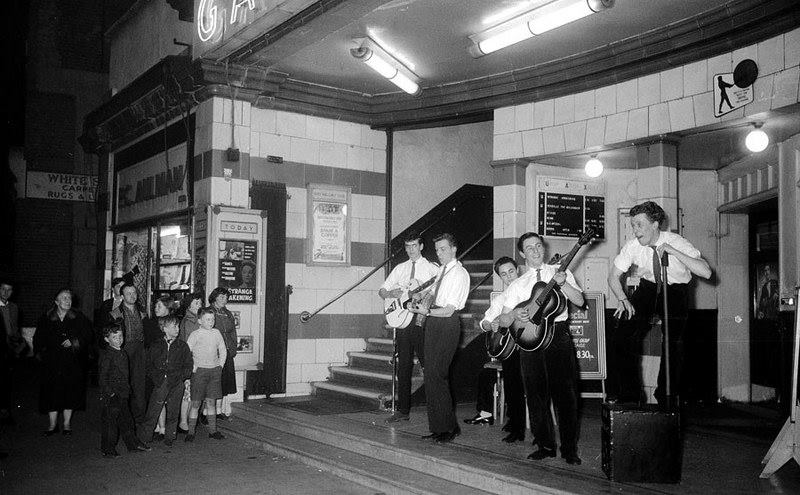 Skiffle group at the Gaumont, Walham Green 1958 later the Red Hall. #fulham #walhamgreen