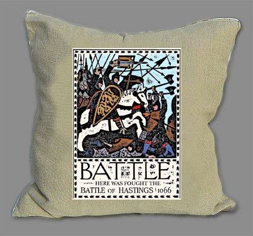 floatpressuk's tweet photo. Our 1920 Battle village sign-as a cushion-can be bought at British Design British Made in Battle, along with cards! https://t.co/FuRpYLduDp