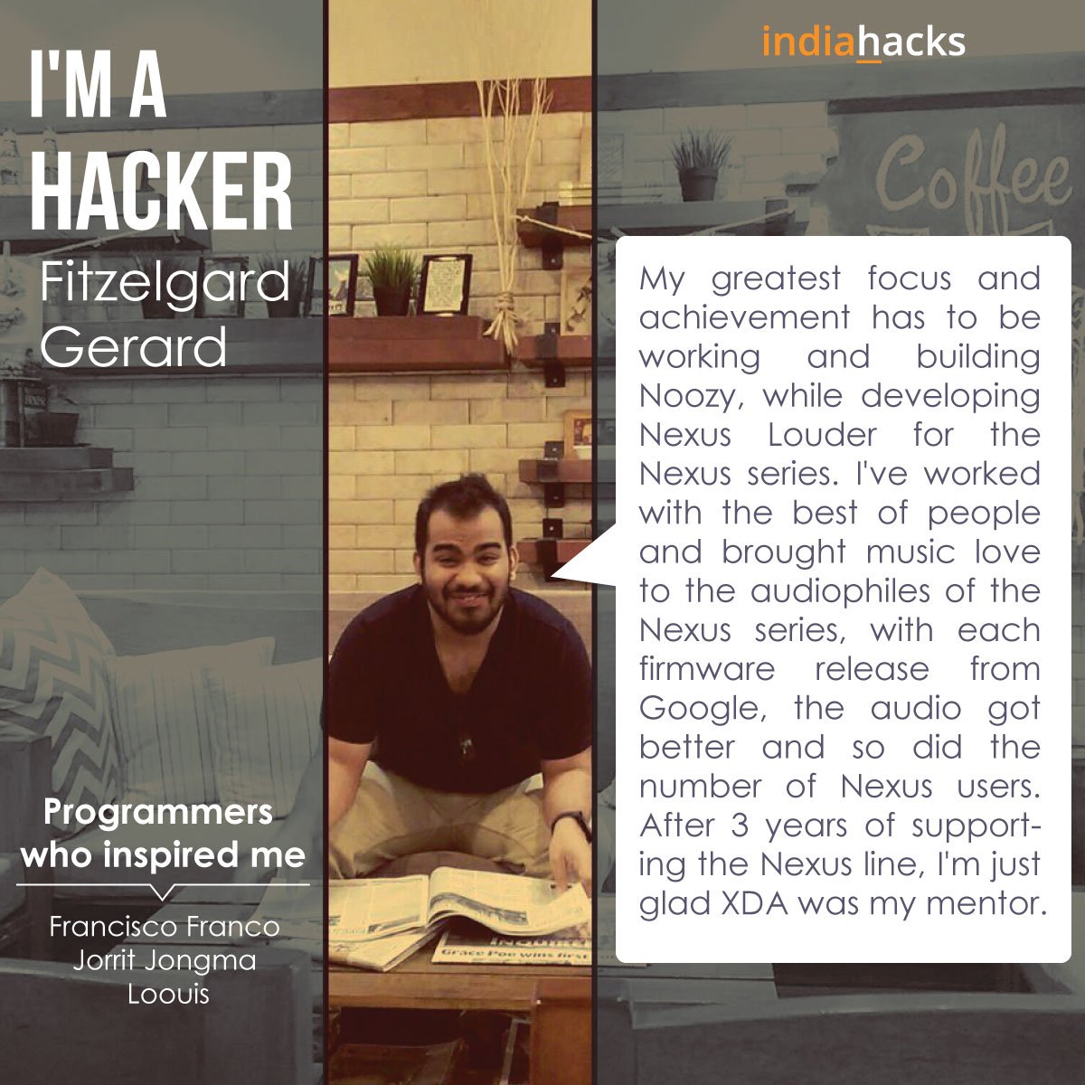 HackerEarth's tweet image. Say hello to today&apos;s hacker @GFitzelgard #Iamhacker #IndiaHacks