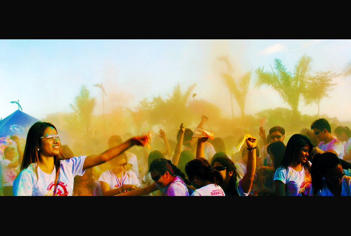 racColorRun's tweet image. Our District Rotaract Representative @trizhdee at the Color Party! #RotaractColorRun #EndPolio #November14