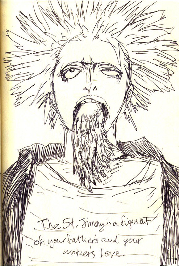 スマホの中に入ってた10年前の楽描き。当時気に入ってたけど、今見ても好きだな。 