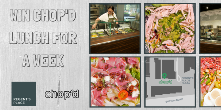 ChopdUK's tweet image. Follow @ChopdGoodFood and @RegentsPlace and RT this tweet and you could #win lunch on us for a week. Winner Friday!
