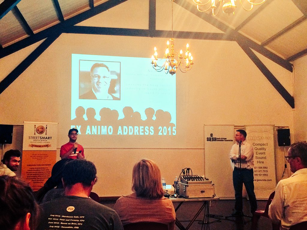 Our second speaker about to begin, talking hospitality! #ExAnimoAddress2015 <a href="/grapevines/">Neil Grant</a> #lotstolearn