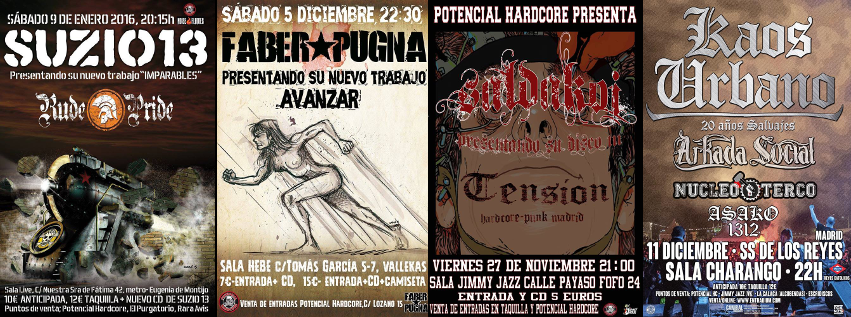 POTENCIALHC's tweet photo. Entradas anticipadas a la venta en la tienda para todos estos conciertos.... https://t.co/HiKi9ycuKL