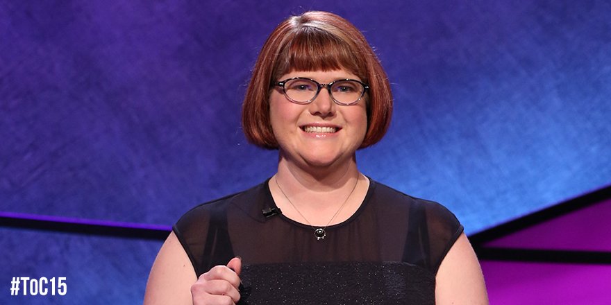 Jeopardy's tweet photo. The #ToC2015 semifinals begin today. Get ready, @grnwaz, @jwschultz, and @Dan_Feitel! https://t.co/YDv33nboIi