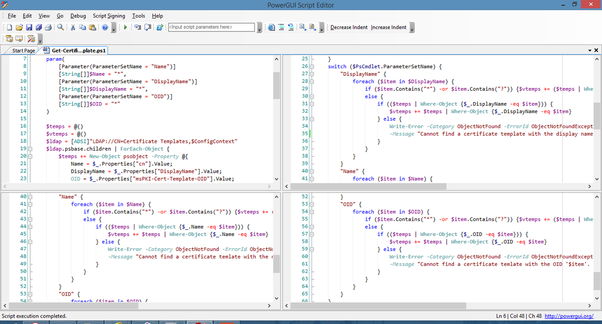 Crypt32's tweet image. @MSH_Dave @proxb @adbertram BTW, one of the features I love in #PowerGUI when dealing with large scripts.