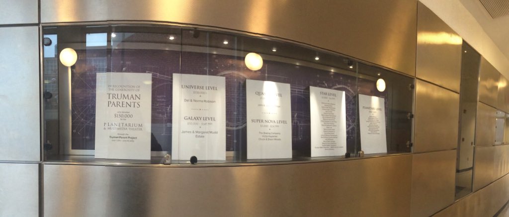 TrumanDome's tweet photo. Walk past this wall every day in Magruder Hall? Take a second to stop and recognize our donors for #TrumanTagDay https://t.co/ZPj4ym3mvP