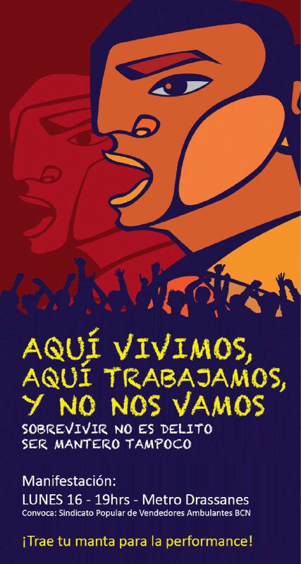 Endavant_Bcn's tweet photo. Aquí vivim, aquí treballem #stopRacisme #stopClassisme https://t.co/lYLu2Cw0Nj