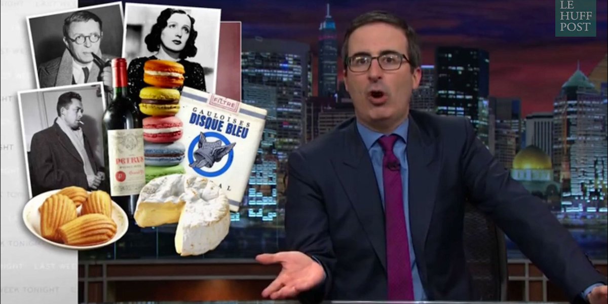 Pour John Oliver, Daech n'a aucune chance face à la France, Sartre, Piaf, le bon vin... huff.to/1PvACxD