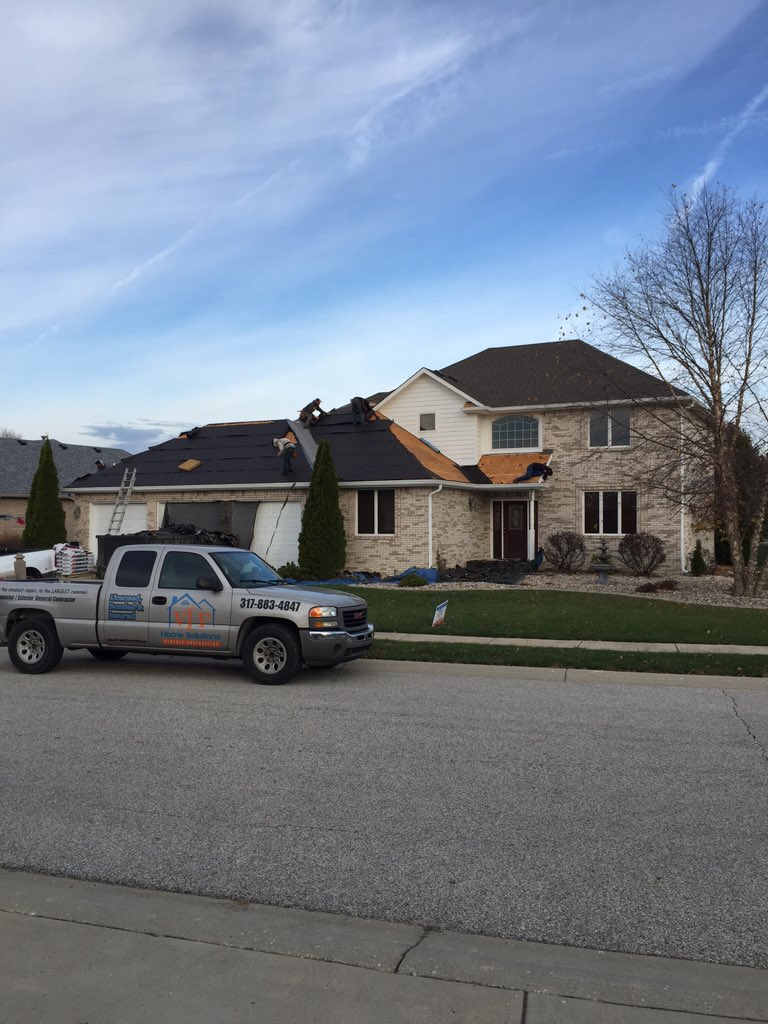 VIPIndy's tweet image. Finishing up on roof in Center Grove area. Worked all weekend to stay ahead of the rain. Can't ask fora better crew