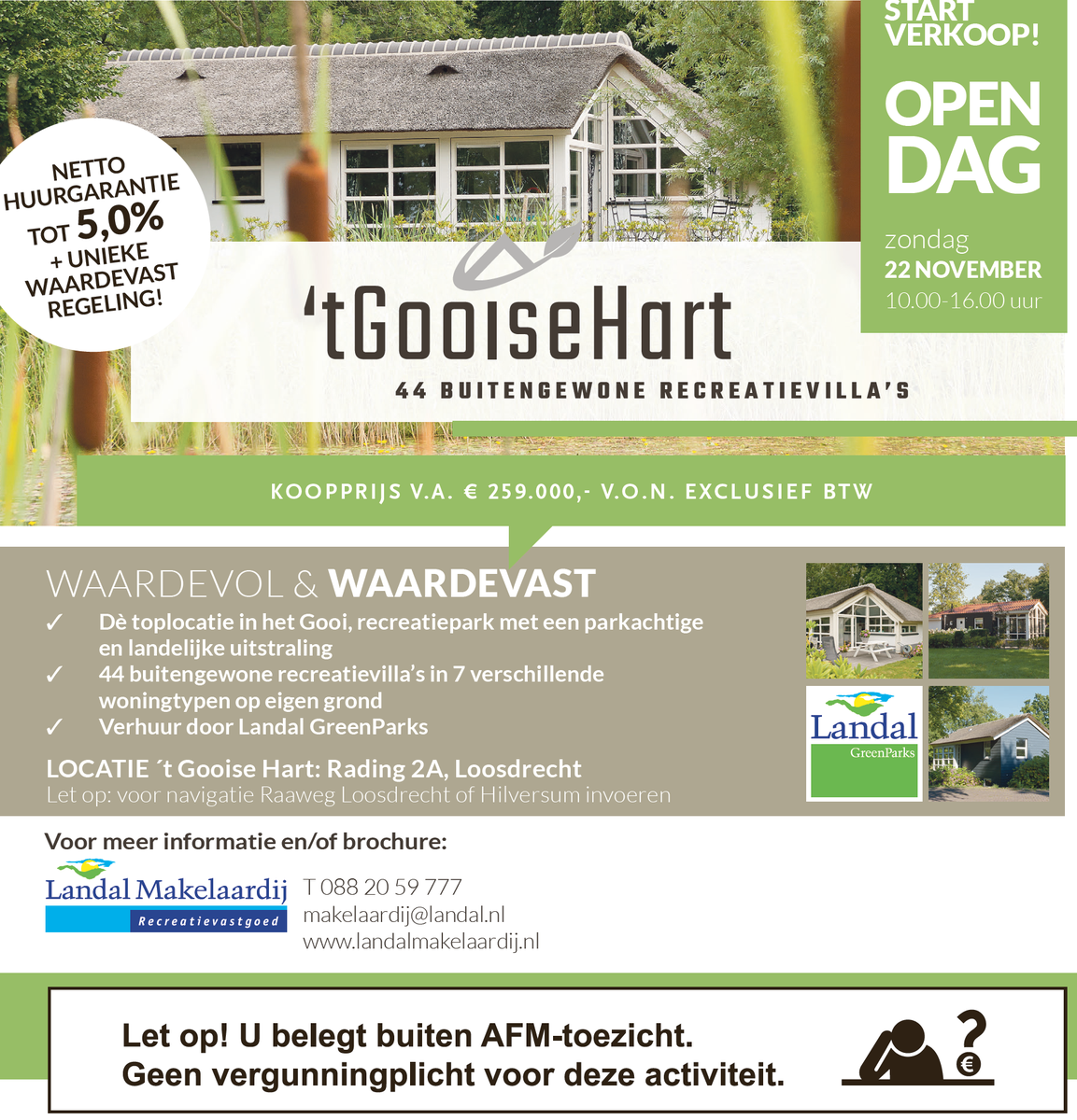 LandalMakelaar's tweet photo. Investeren met huurgarantie! Landal 't Gooise Hart. 22 november OPEN DAG! https://t.co/pWxYuEYTNL