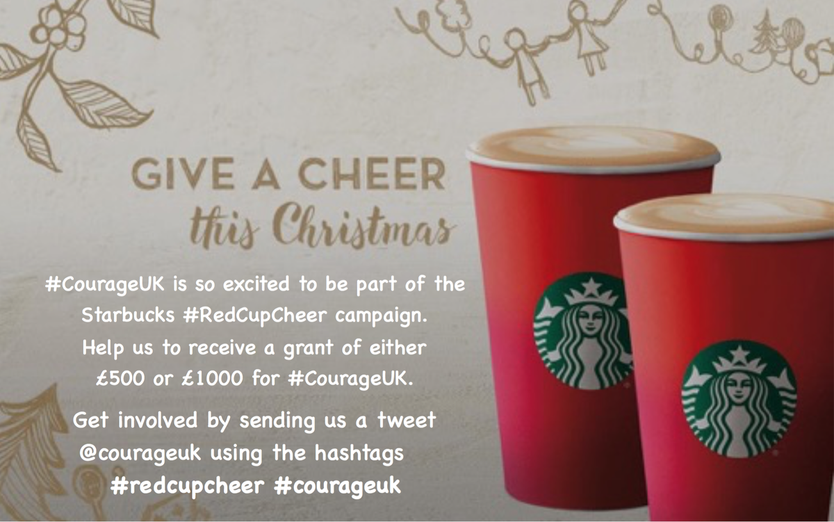 courageuk's tweet photo. Help us make a noise and support bereaved children and their families #redcupcheer #courageuk https://t.co/sCLLfEV4aX