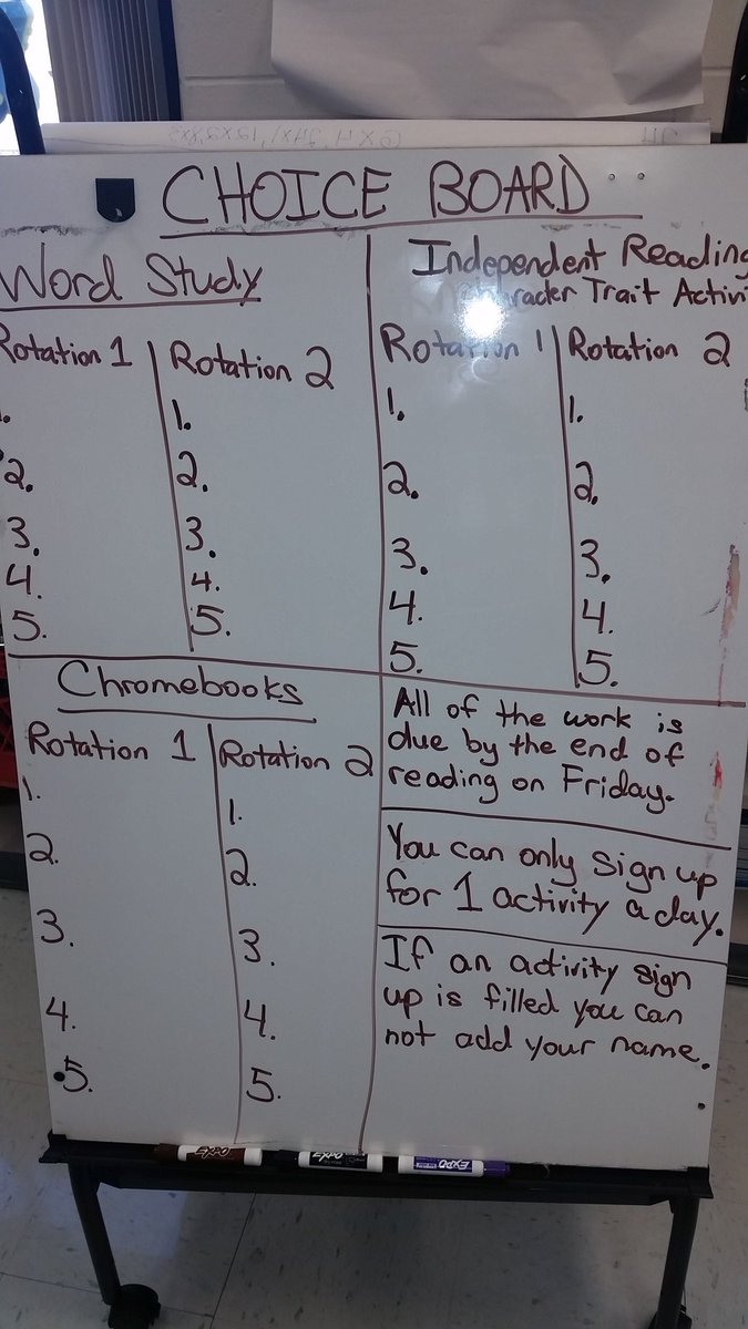 CarynPetrikonis's tweet photo. Using a choice board during our reading block to encourage self regulation. @NeelDesaiBA #sbbas @LRogolAPBAGB https://t.co/r75dFPBMrK