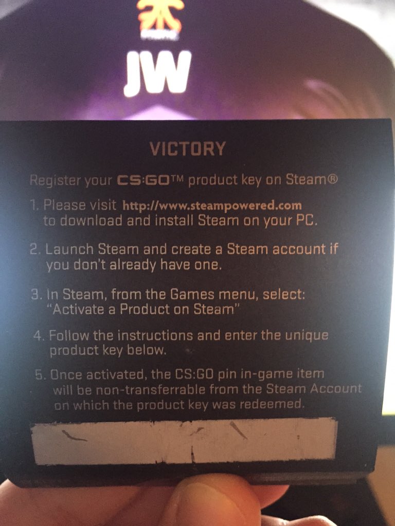 JW1's tweet image. Will be giving this pin away tonight after our game vs NaVi.  Retweet &amp;amp; Follow to enter. GoGo!