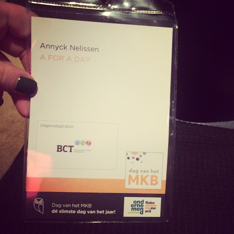 AnnyckN's tweet photo. Dé slimste dag van het jaar! #DvhMKB #AFORADAY #RaboEconomyAward https://t.co/aFuq7zAlvW