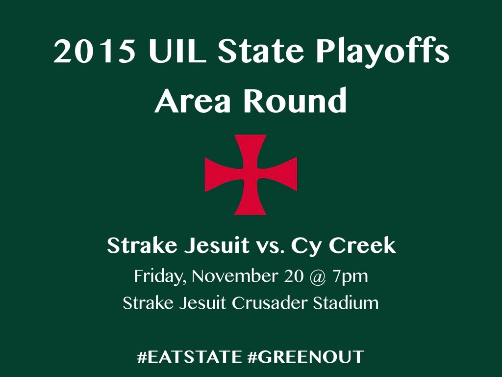 ignatian_nation's tweet photo. Time to welcome Cy-Creek to the jungle. #EATSTATE https://t.co/u8Vgvg7fYs