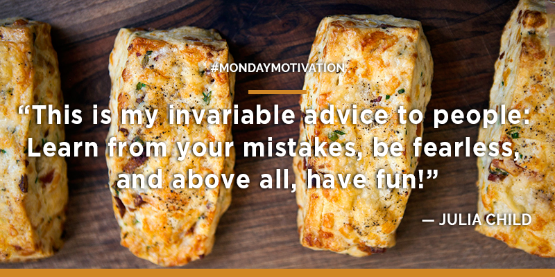 simmernow's tweet photo. "Learn from your mistakes, be fearless, and above all, have fun!" #JuliaChild #MondayMotivation #Foodie https://t.co/NR7OSUPWTS
