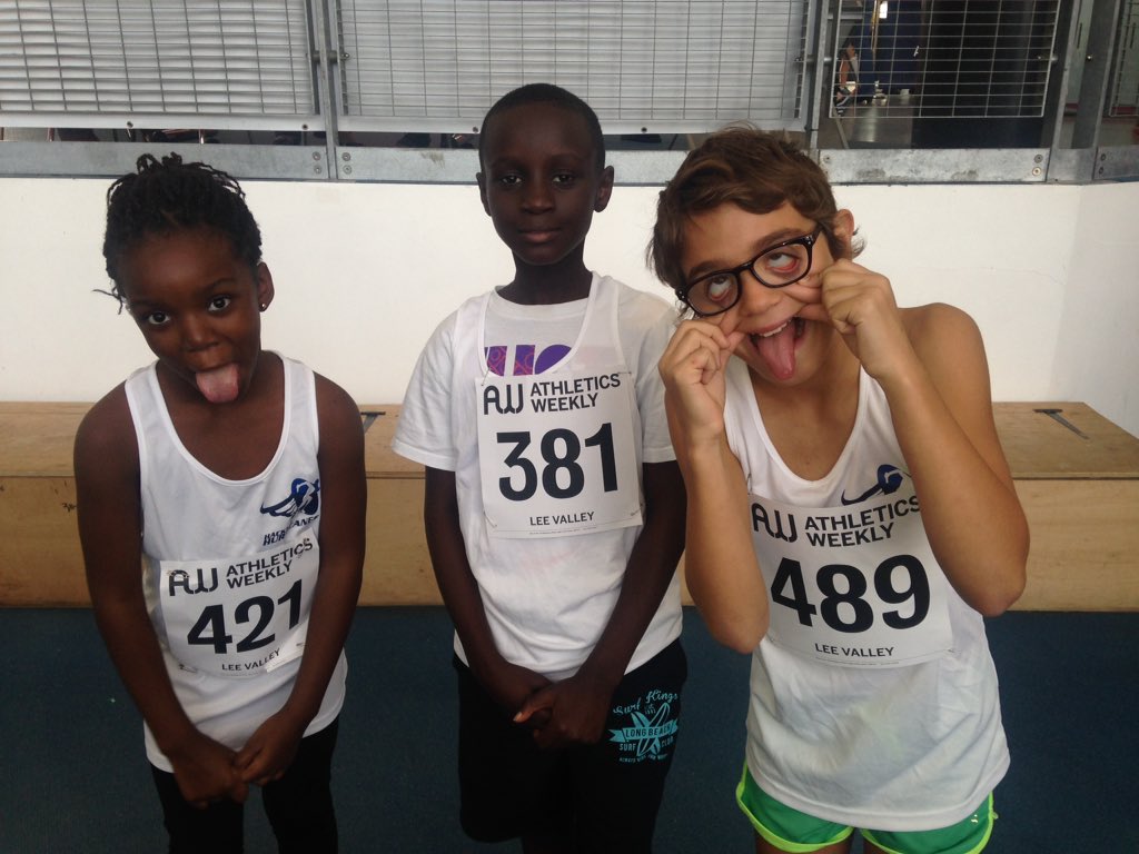 Some of the kids at the Minithon Competition at Lee Valley Leisure centre #Ukathletics #thekidsarethefuture