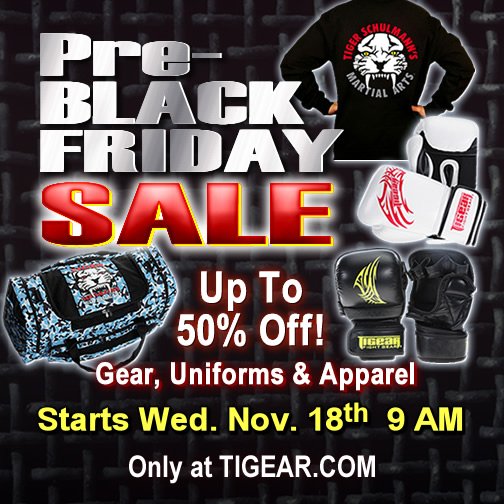 TigearFightGear's tweet photo. Tigear’s PRE BLACK FRIDAY SALE is coming! https://t.co/VPpCC2gy5g https://t.co/ScNPLrSZHx