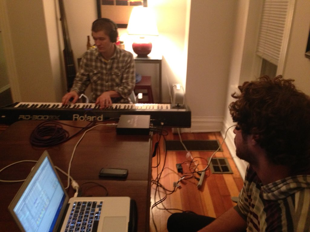 SpocketMusic's tweet photo. Carl "One Take" Kennedy laying down some tasty overdubs last night.  #diningroomstudio https://t.co/lRxqHiP5rG