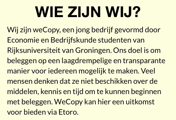 CopyWe's tweet image. Aangenaam! #weCopy