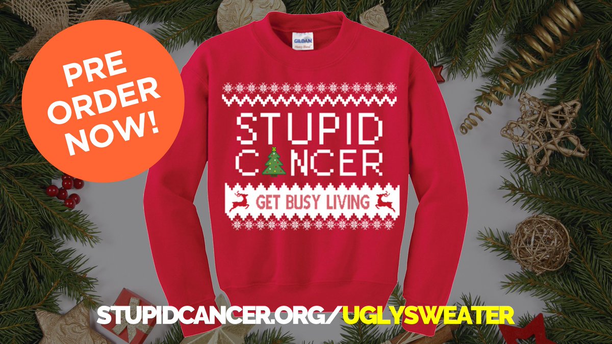 Your fav thing on the Internet today. Need an ugly xmas sweater? Hate cancer? Here you go. stpdcn.cr/shop