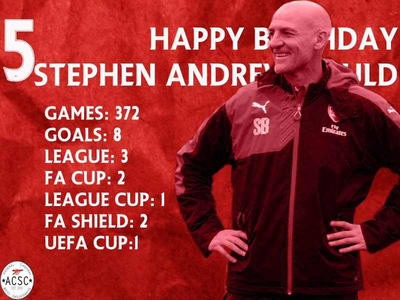  Supporters Club wishes our No. 2 Steve Bould a very happy birthday. 