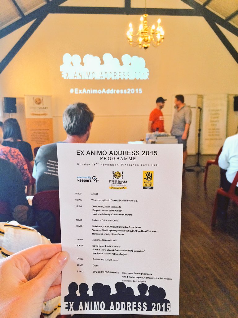 The #ExAnimoAddress2015 is about to begin. All profits go to charity <a href="/communitykeeper/">Community Keepers</a> @TweetSmartTwo <a href="/PebblesProject/">Pebbles Project</a>