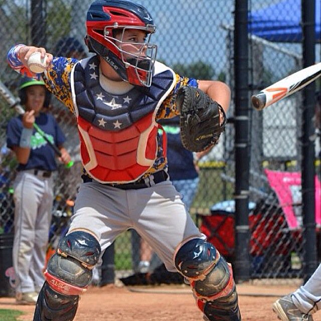 TCKings04's tweet photo. 11u Triple Crown Kings catcher Jared Mayer sported the USA All Star gear this season! @ALLSTARSPORTS https://t.co/2hgijkCiUx