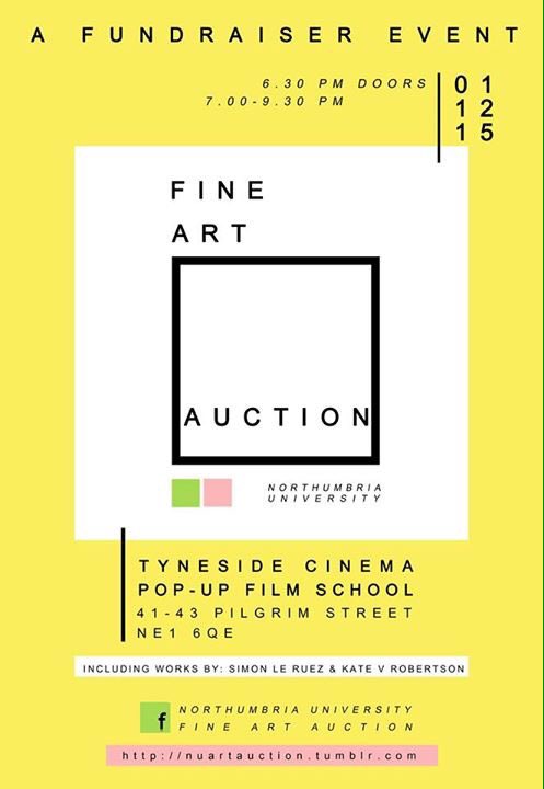 NUartauction's tweet photo. Northumbria Uni Art Auction on 01/12/15 @ Tyneside Cinema Pop-Up Film School raising ££ for Fine Art degree show '16 https://t.co/tWucBl86Xs