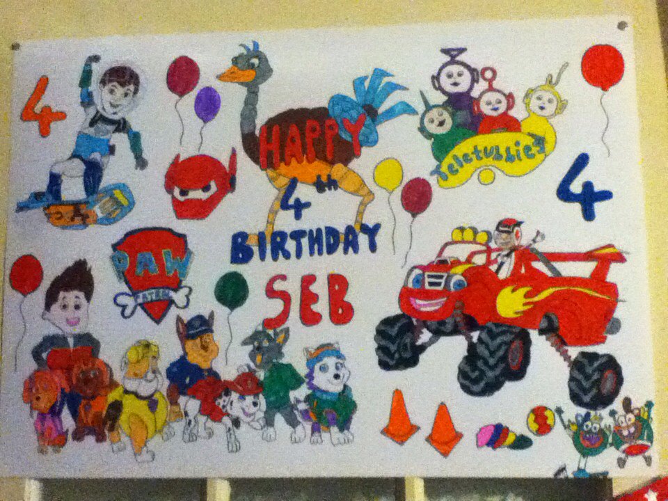 Ben__Cross's tweet photo. A drawing my Dad did for my Brother's 4th Birthday https://t.co/uC3qQgFF6p