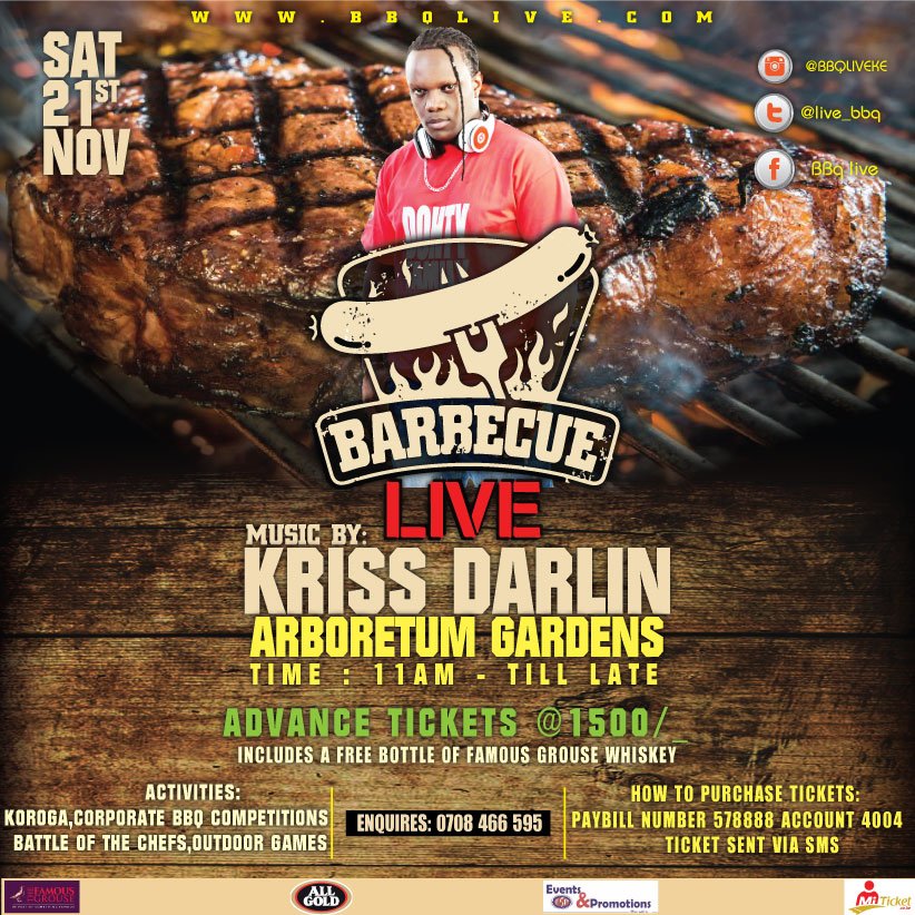 bbqliveke's tweet photo. Limited Advance Tickets on offer @ 700/= here>https://t.co/TbwBqLl3X7 #BBQLive #FreeFamousOnEntry @KrissDarlin https://t.co/UrAqoEWsXp
