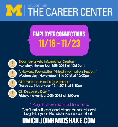 TheEmployerBuzz's tweet photo. Don't miss out on the great employer connections happening this week! #ConnectUMich https://t.co/8TUfECDr8E https://t.co/dPt8j6crl1