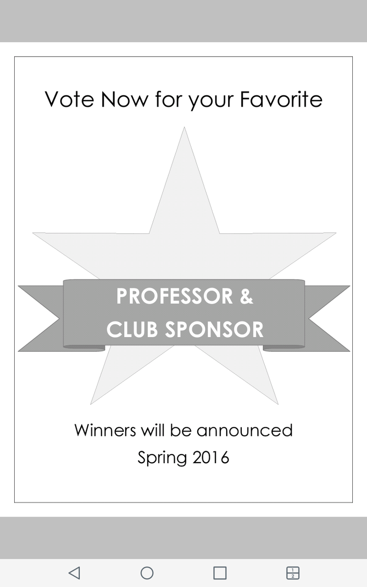 Vote for favorite Professor and Club Sponsor. Nov. 16th-19th by bookstore. #tccnorthwest #professorappreciationday