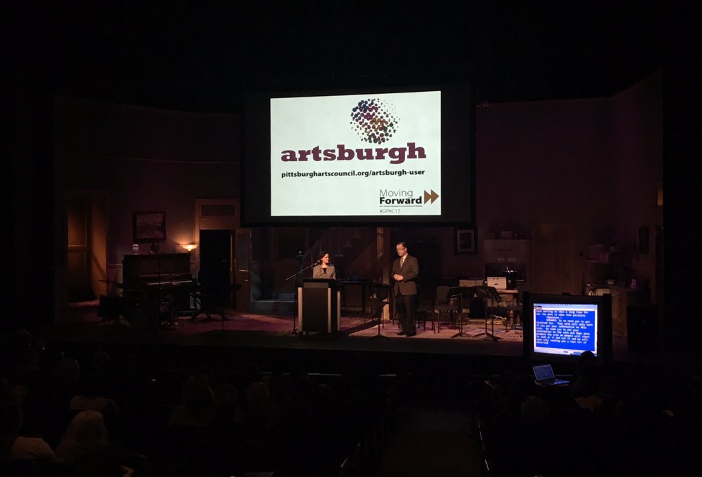 listen2dja's tweet photo. Mitch & @Tiffany_GPAC sharing #GPAC15 progress in making #Pittsburgh a fantastic & accessible arts-friendly city! https://t.co/lLjMdE2jrk