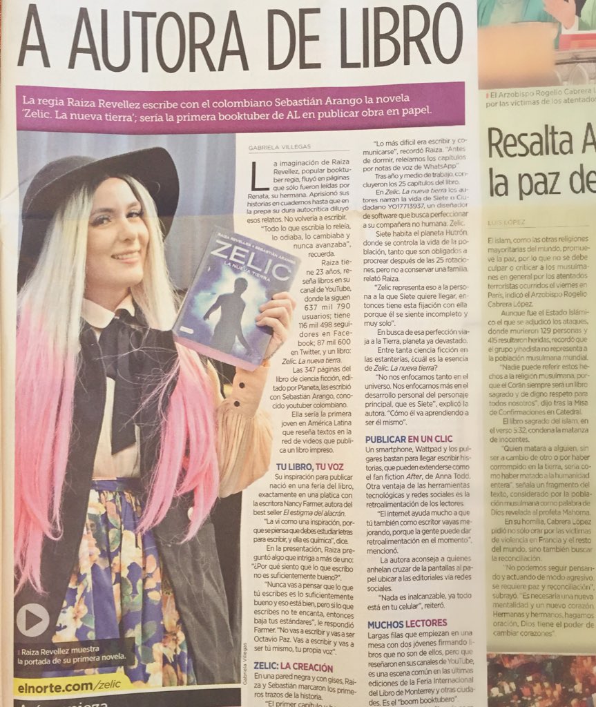 RaizaRevelles's tweet photo. Hoy en el periódico @elnortecom hablando sobre #Zelic! 🙆 https://t.co/Jc5EaQdbdW