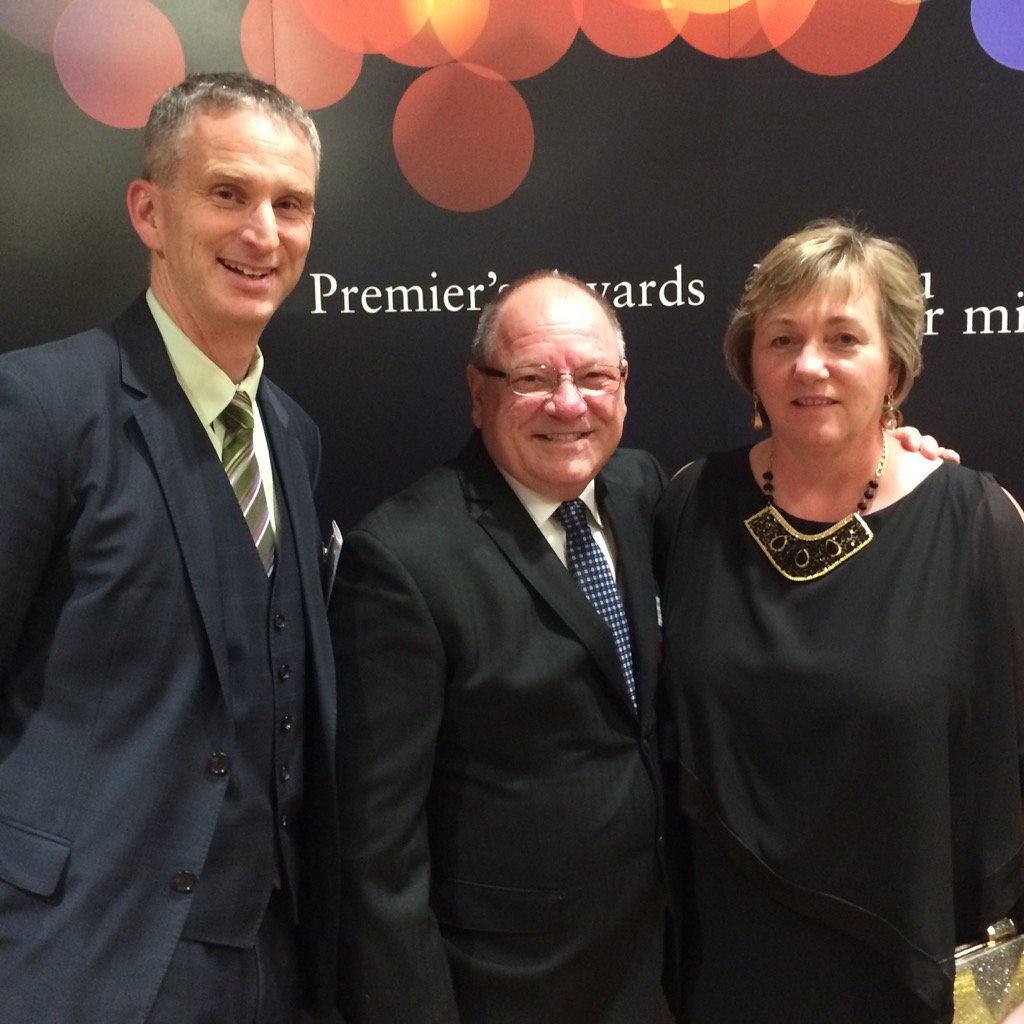 Proud <a href="/cambriancollege/">Cambrian College</a> alumni <a href="/BiggerSudbury/">Brian Bigger</a> and Lori Bigger join @cambrianprez to celebrate the college system!