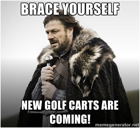 JerseyMeadow's tweet photo. The new golf cart fleet will be delivered Wednesday ready for Thursday play! #shiny #newcart #golf #jerseymeadowgolf https://t.co/JyNC6TLmhA