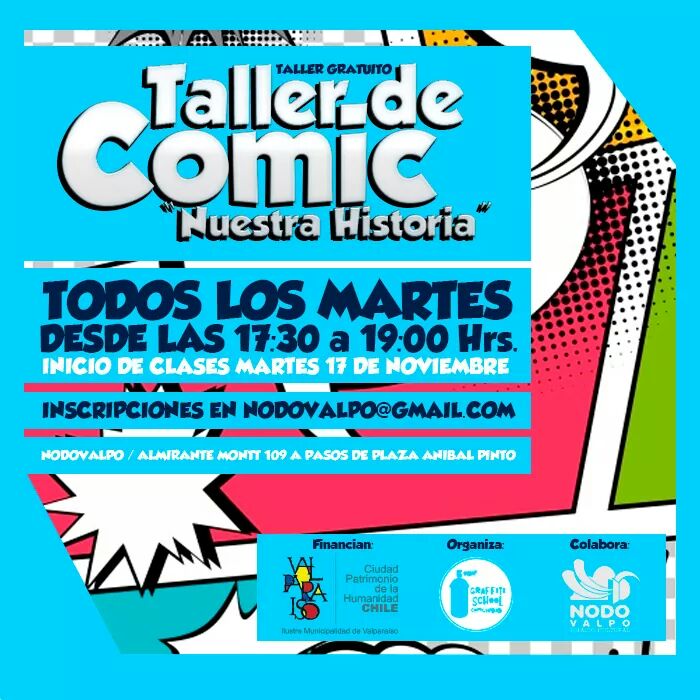 Taller Gratuito de Comic desde mañana en <a href="/NodoValpo/">Nodo Valparaíso</a> , aun pueden inscribirse, a participar :)