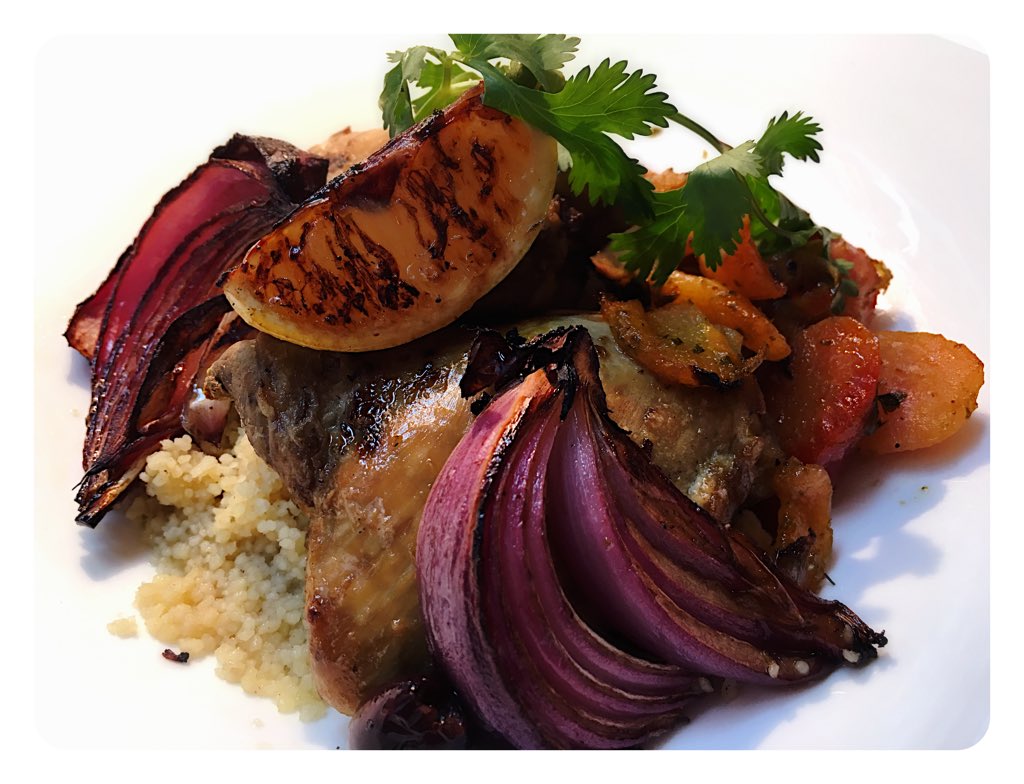 chrisdeep's tweet photo. @FIGandOLIVE_USA #Lemon #chicken #tajine is #topclass. Mario's #chateau #hanteillan #hautmedoc pairing is spot on! https://t.co/uJdiXdDrNB