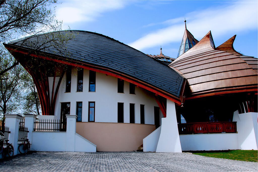 Skalunas's tweet photo. Stadium Pancho Arena #FELCSUT #Hungary #slateroof #architecture https://t.co/LaHnPc0jsr