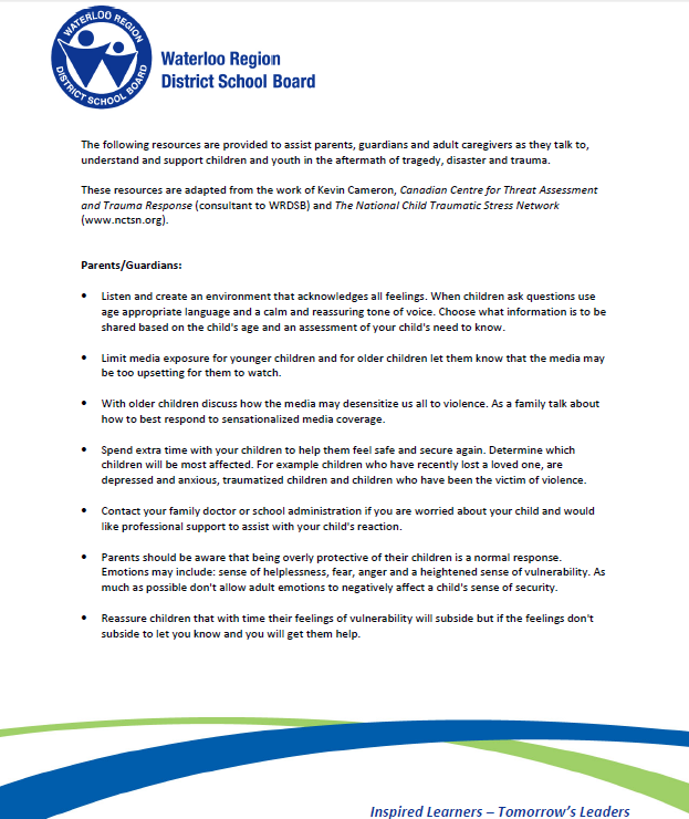 Wondering how to support children when tragic events happen around the world? We have some tips that may help.